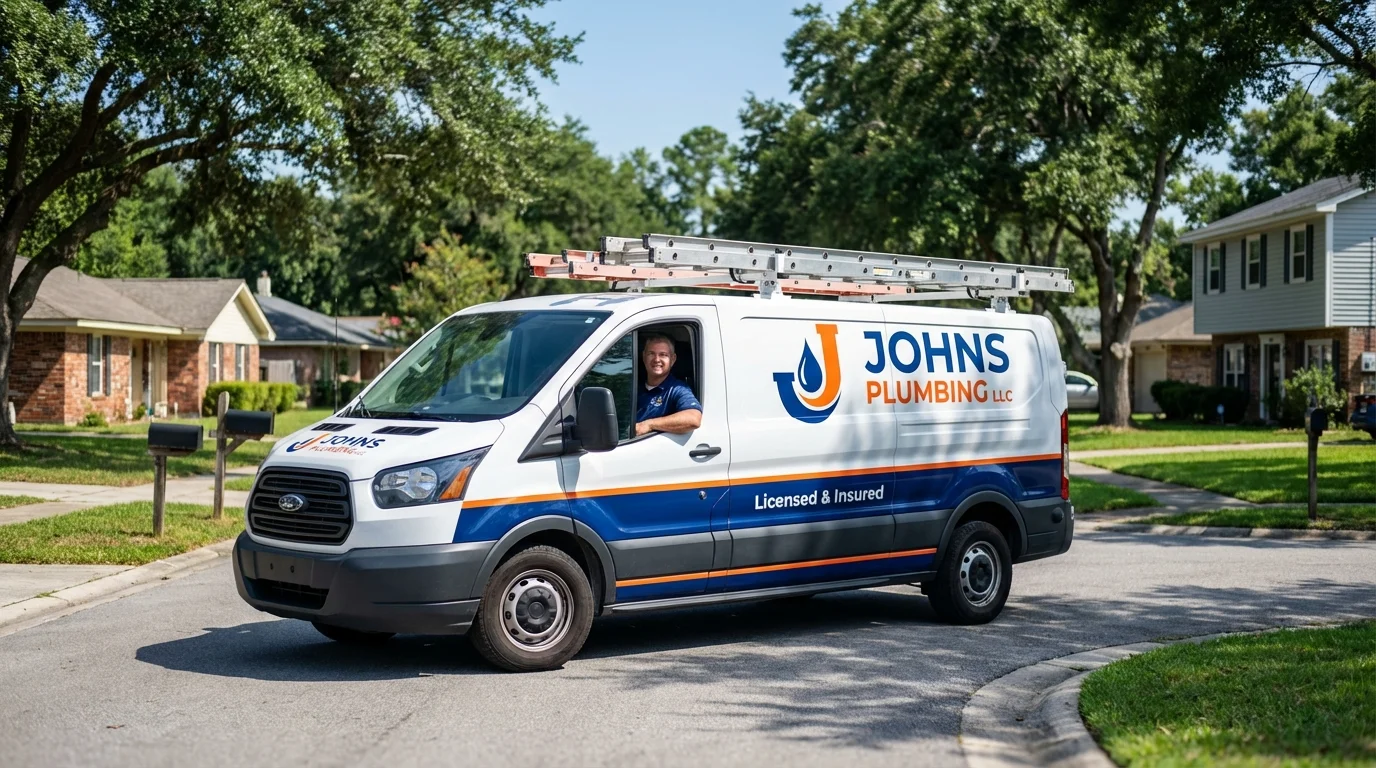 Johns Plumbing LLC service van in Los Osos, CA